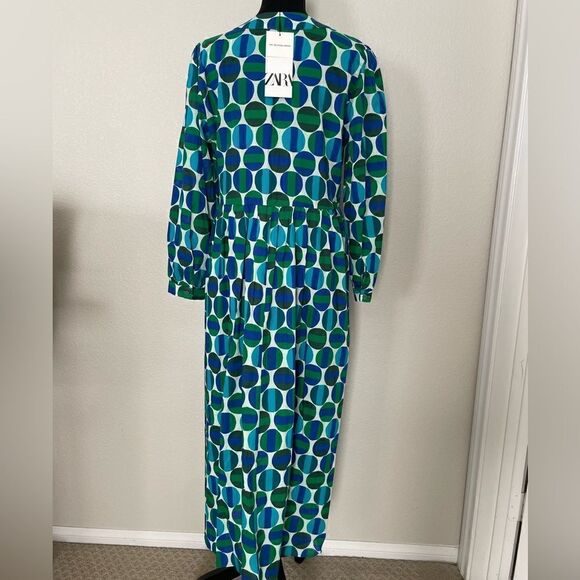 NWT Zara Printed Midi Dress - Picture 10 of 15